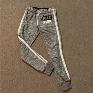 PINK size: XS grey jogger/sweatpants full length.